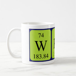 Wren periodic table name mug