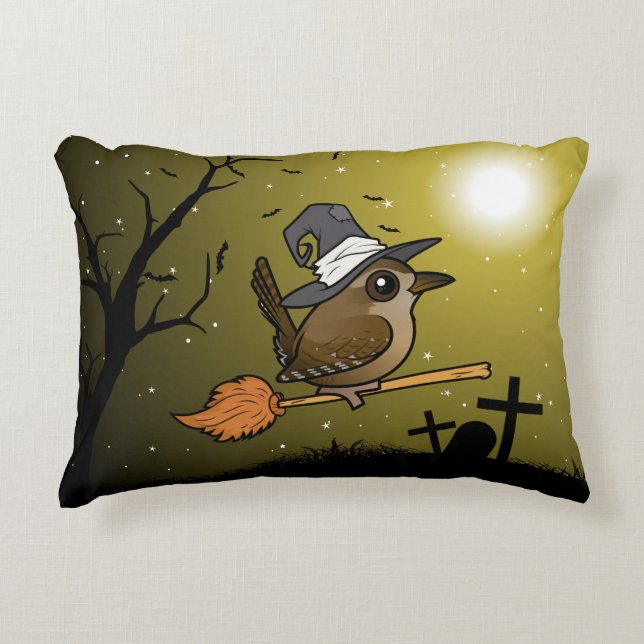 Wren Witch Decorative Cushion (Front)