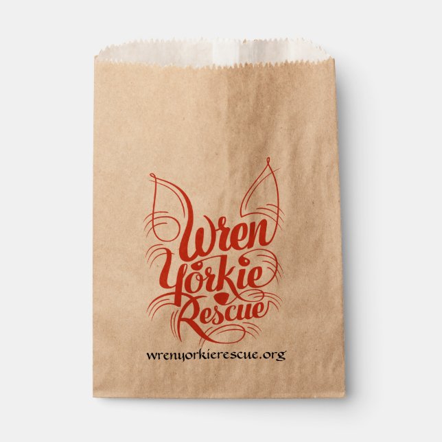 Wren Yorkie Rescue Favour Bag (Front)