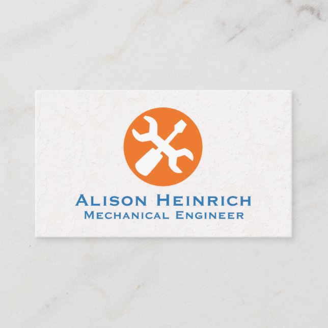 Wrench and Screw Driver | Texture Wall  Business Card (Front)