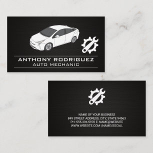 Wrench Gear Logo Automobile Service Business Card