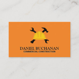 Wrench Hammer Hard Hat Construction Business Card
