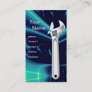 WRENCH METAL MECHANICS,PLUMBERS BUSINESS CARD