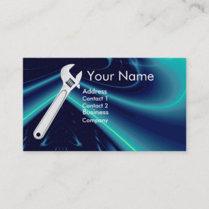 WRENCH METAL MECHANICS,PLUMBERS MONOGRAM BUSINESS CARD