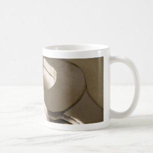 Wrench on metal surface coffee mug