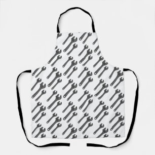 Wrench Pattern Woodworking Workshop Garage Plumber Apron