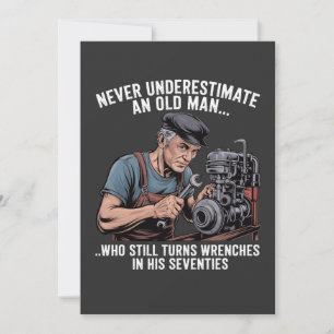 Wrenches in Their Seventies Funny Mechanic Quote Announcement
