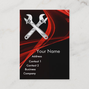WRENCHES METAL MECHANICS,PLUMBERS Pearl Paper Business Card