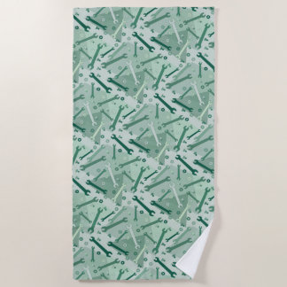 Wrenches, Nuts and Bolts Beach Towel