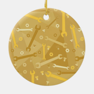 Wrenches, Nuts and Bolts Ceramic Ornament