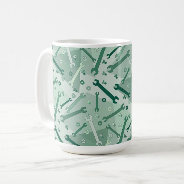Wrenches, Nuts and Bolts Coffee Mug (Front Left)