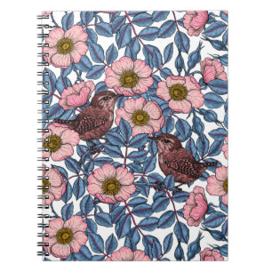 Wrens in the roses notebook