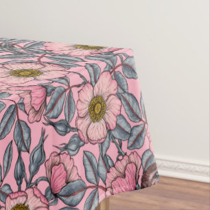 Wrens in the roses tablecloth