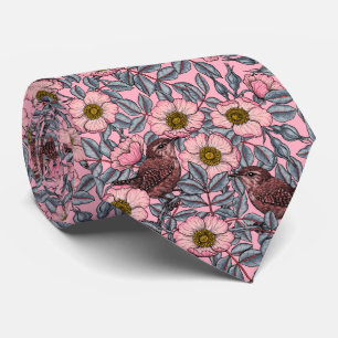 Wrens in the roses tie