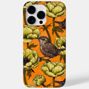 Wrens in the yellow anemone garden Case-Mate iPhone 14 pro max case