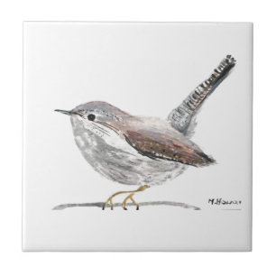 Wrens Rustic Vintage kitchen Birds Woodlands Wren Ceramic Tile