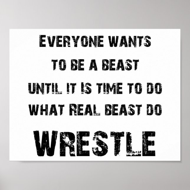 wrestle - real beast poster (Front)