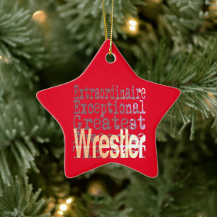 Wrestler Extraordinaire Ceramic Ornament