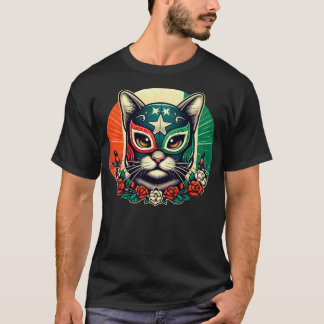 wrestler Luchador Cat wrestling cat Mask T-Shirt