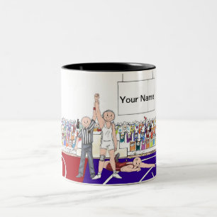 Wrestler - male  keychain Two-Tone coffee mug
