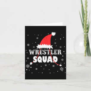 Wrestler Squad Christmas Wrestling Matching Xmas  Card
