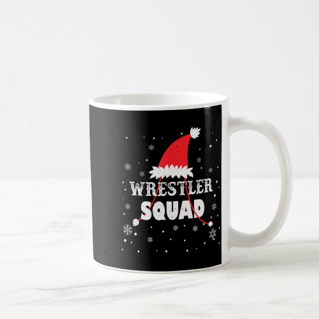 Wrestler Squad Christmas Wrestling Matching Xmas  Coffee Mug (Right)