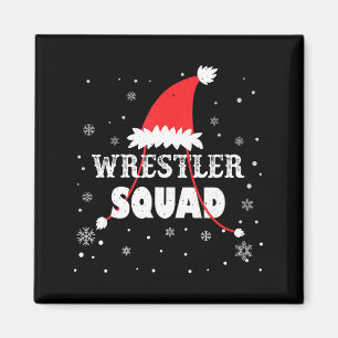 Wrestler Squad Christmas Wrestling Matching Xmas Magnet