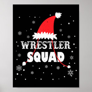 Wrestler Squad Christmas Wrestling Matching Xmas  Poster