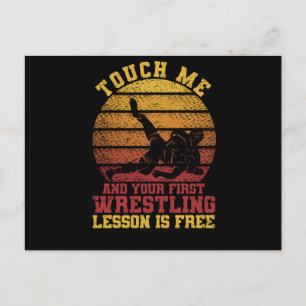 Wrestler Touch Me and your first wrestling lickio Postcard