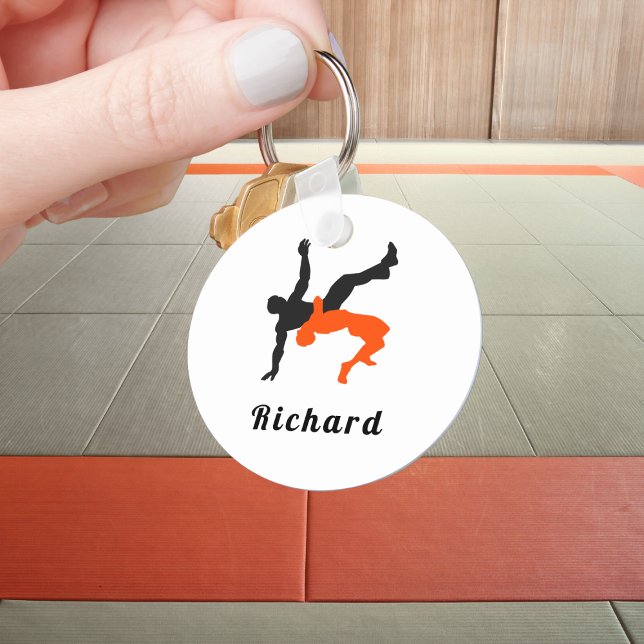 Wrestler Wrestling Custom Name   Key Ring (Creator Uploaded)
