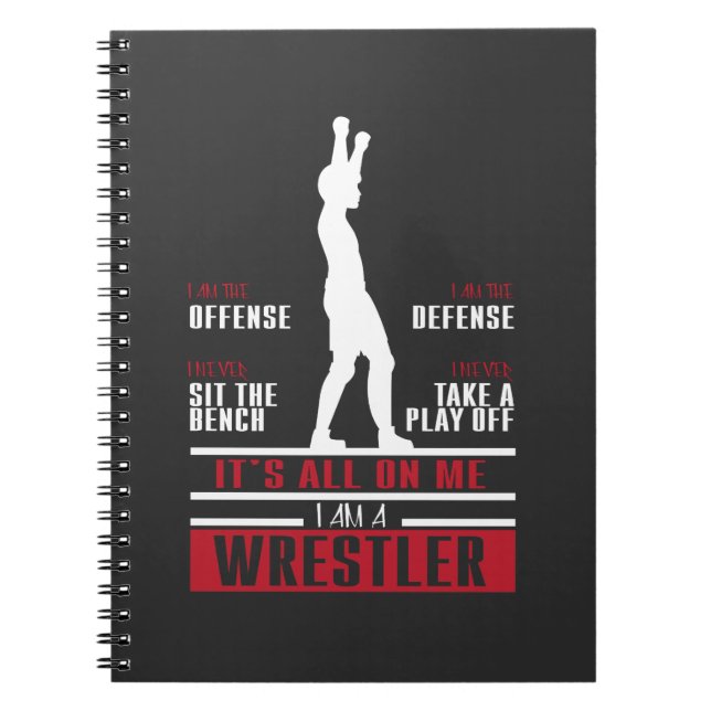 Wrestler Wrestling Cute Gift For Wrestler Notebook (Front)