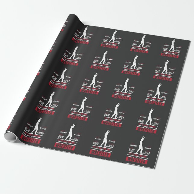 Wrestler Wrestling Cute Gift For Wrestler Wrapping Paper (Unrolled)
