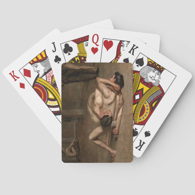 Wrestlers (by Thomas Eakins) Playing Cards (Back)