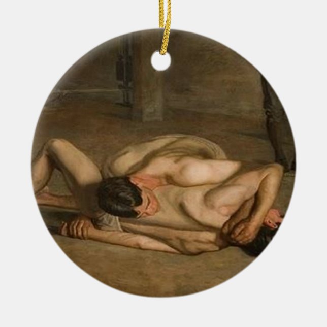 Wrestlers Ornament (Front)