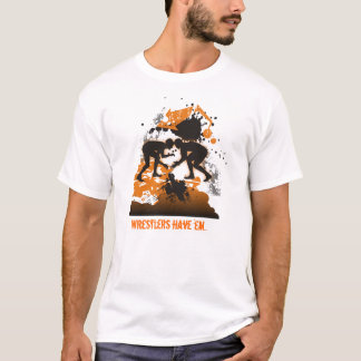 Wrestler's t-shirt Orange and Black