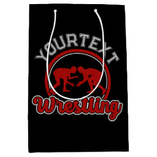 Wrestling ADD NAME Grapple Champion Team Player Medium Gift Bag