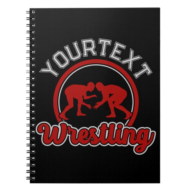  Wrestling ADD NAME Grapple Champion Team Player Notebook (Front)