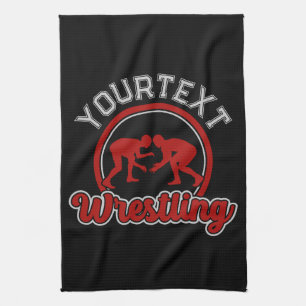  Wrestling ADD NAME Grapple Champion Team Player Tea Towel