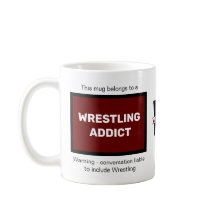Wrestling Addict Add Your Name Monogram Initial