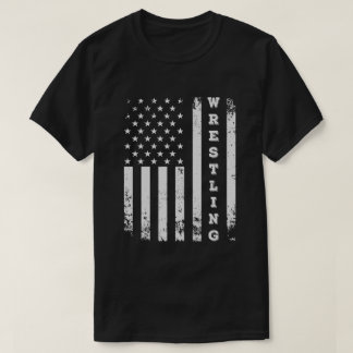 Wrestling American Flag USA Quote Wrestler    T-Shirt