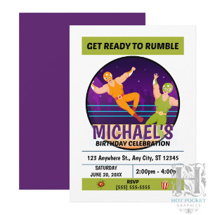 Wrestling Birthday Party Invitation