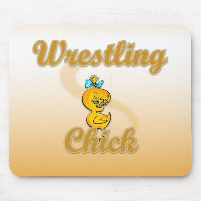 Wrestling Chick Mouse Pad (Front)