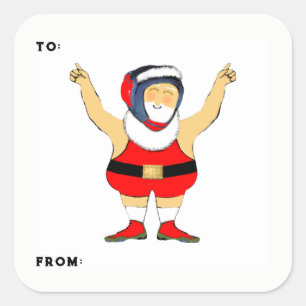 Wrestling Christmas Gift Tags