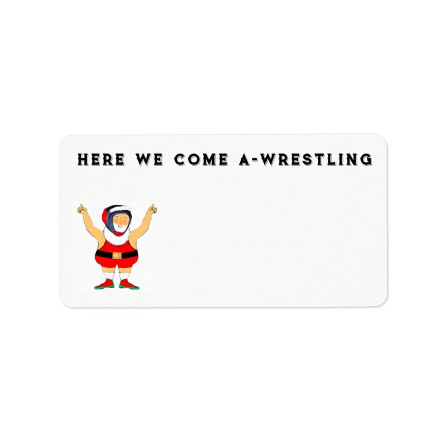 Wrestling Christmas Label (Front)