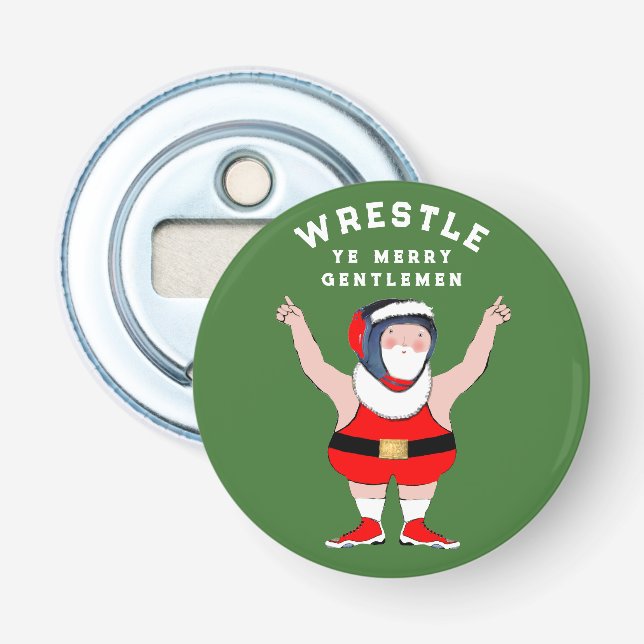 Wrestling Christmas Stocking Stuffers Bottle Opener (Front)