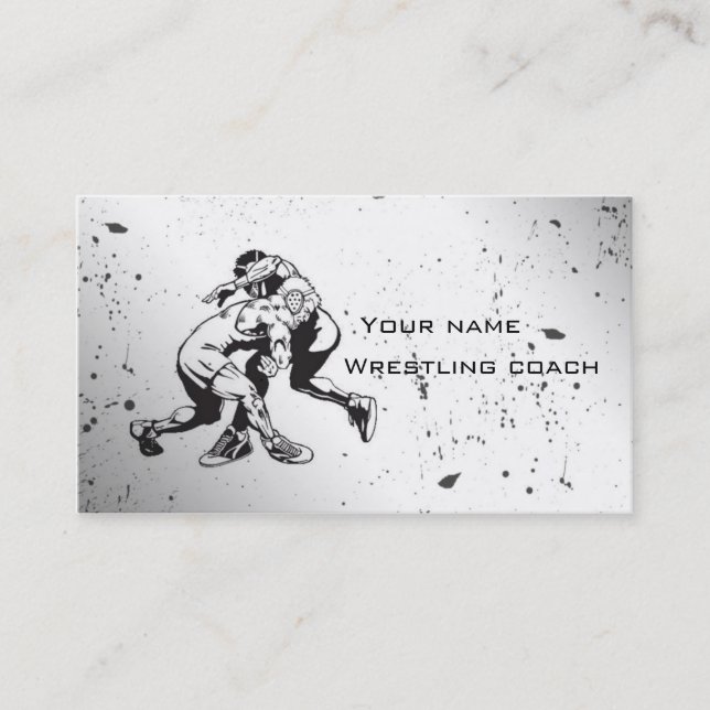 Wrestling coach business card (Front)