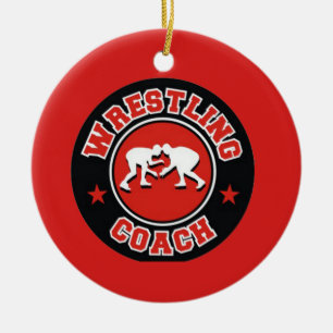 Wrestling Coach Christmas Ornament