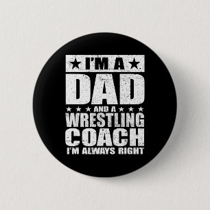 Wrestling Coach Coaches Fathers Day Shirts Gift 6 Cm Round Badge