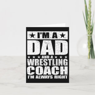 Wrestling Coach Coaches Fathers Day Shirts Gift Card