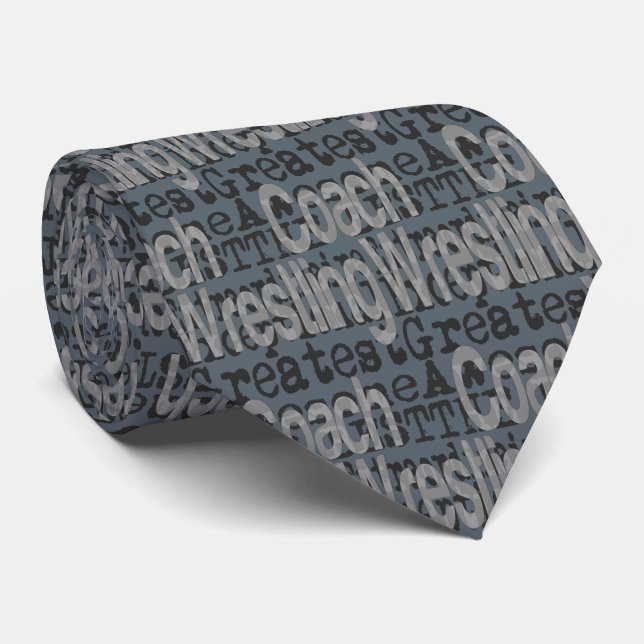 Wrestling Coach Extraordinaire Tie (Rolled)